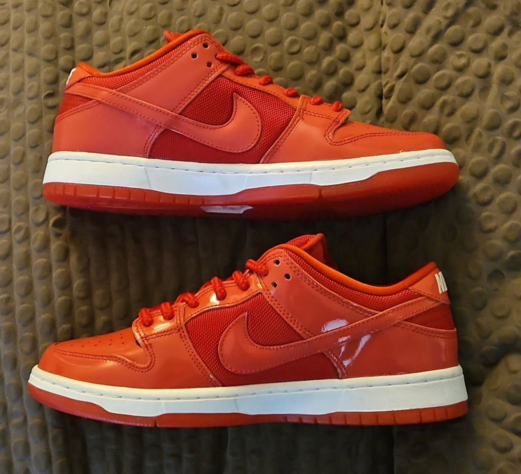 New 2015 Nike Dunk Pro Low SB "Red Patent Leather" Size 9M